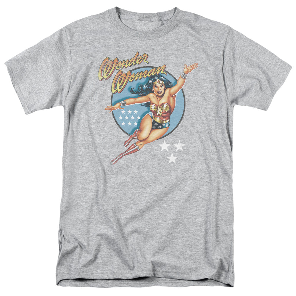 DC Comics Wonder Woman Vintage Mens T Shirt Athletic Heather Officially Licensed