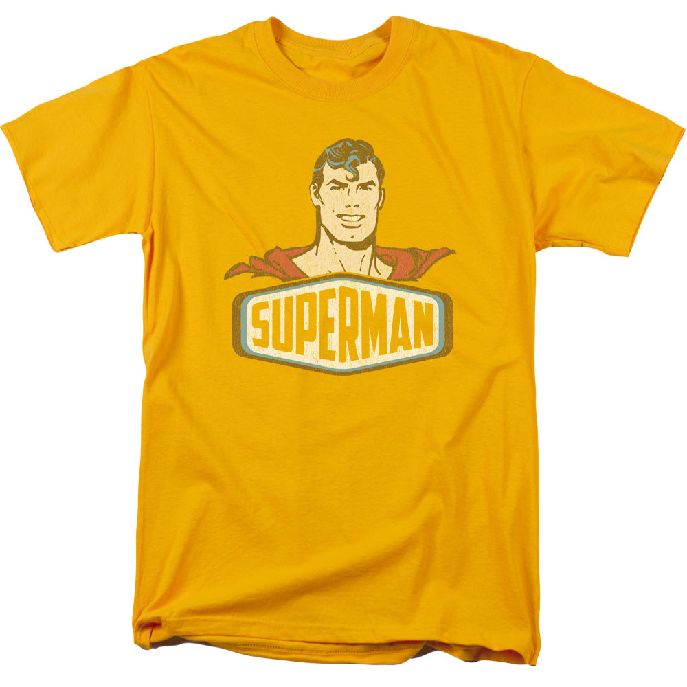 DC Comics Superman Sign Mens T Shirt Gold Officially Licensed