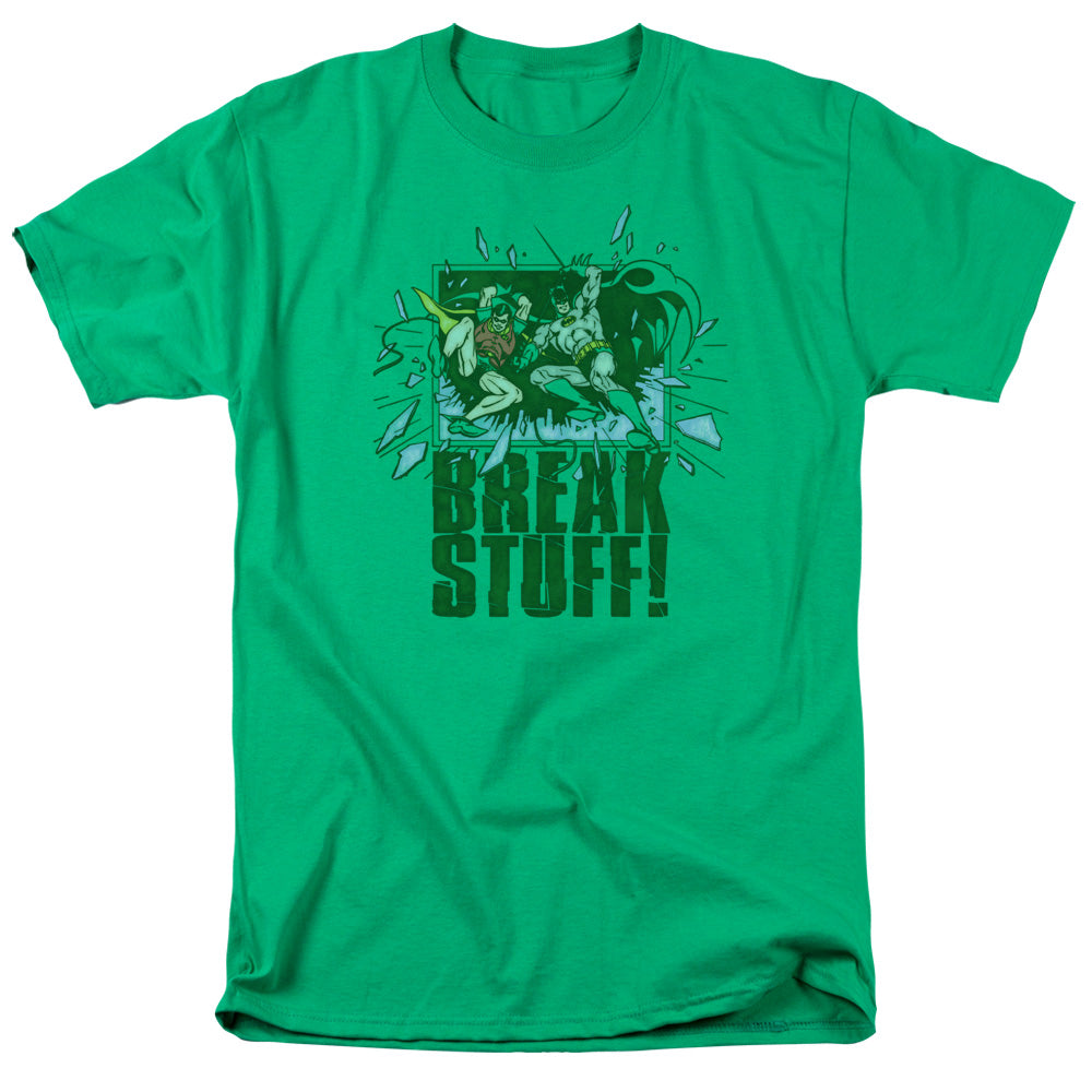 DC Comics Break Stuff Mens T Shirt Kelly Green Officially Licensed