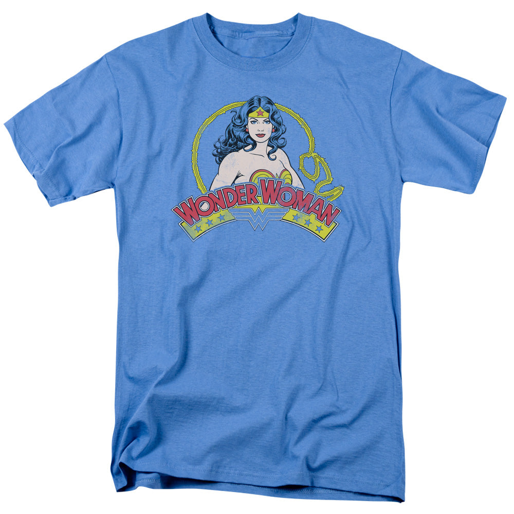 DC Comics Vintage Woman Mens T Shirt Carolina Blue Officially Licensed