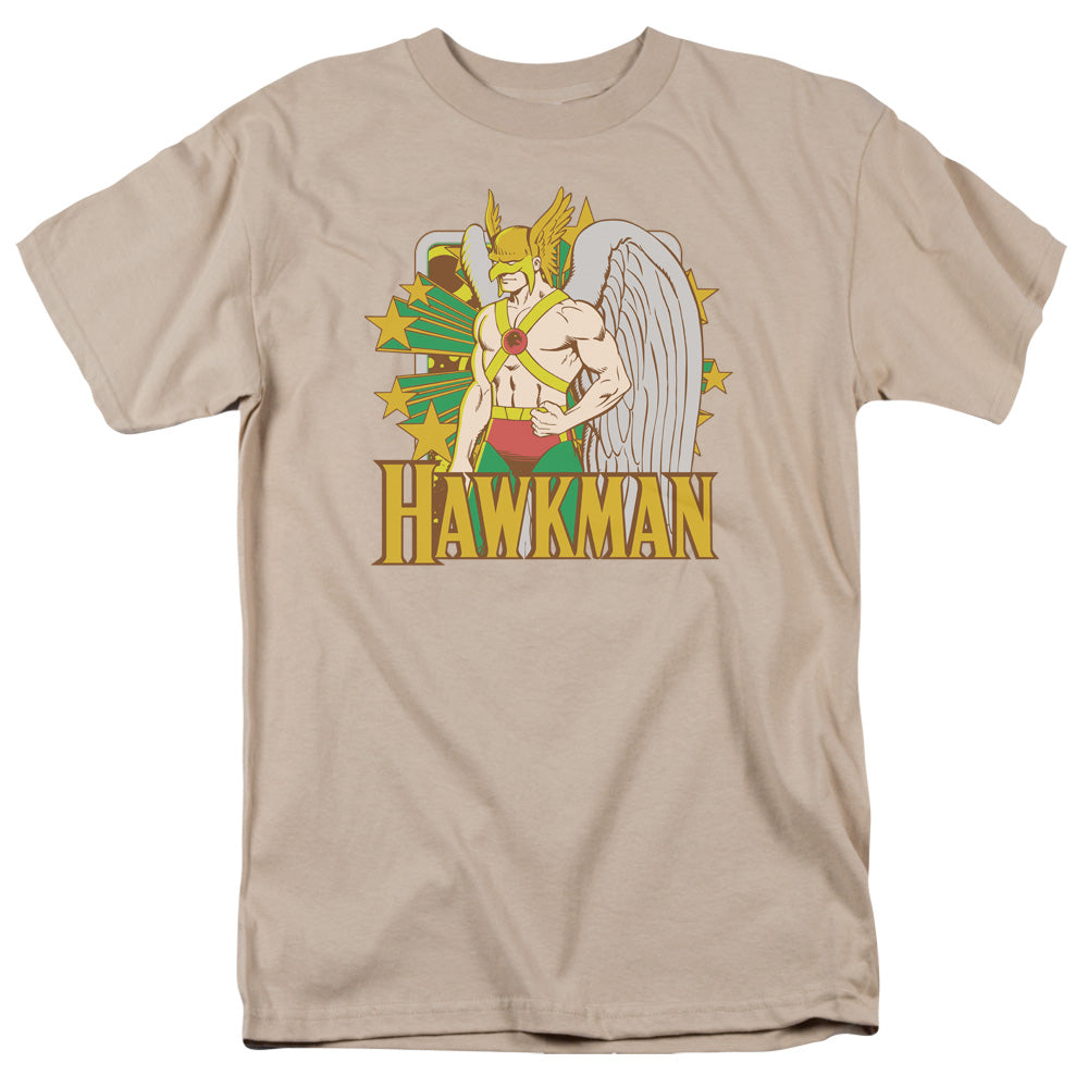 DC Comics Hawkman Stars Mens T Shirt Sand Officially Licensed