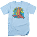 DC Comics Red Tornado Stars Mens T Shirt Light Blue Officially Licensed