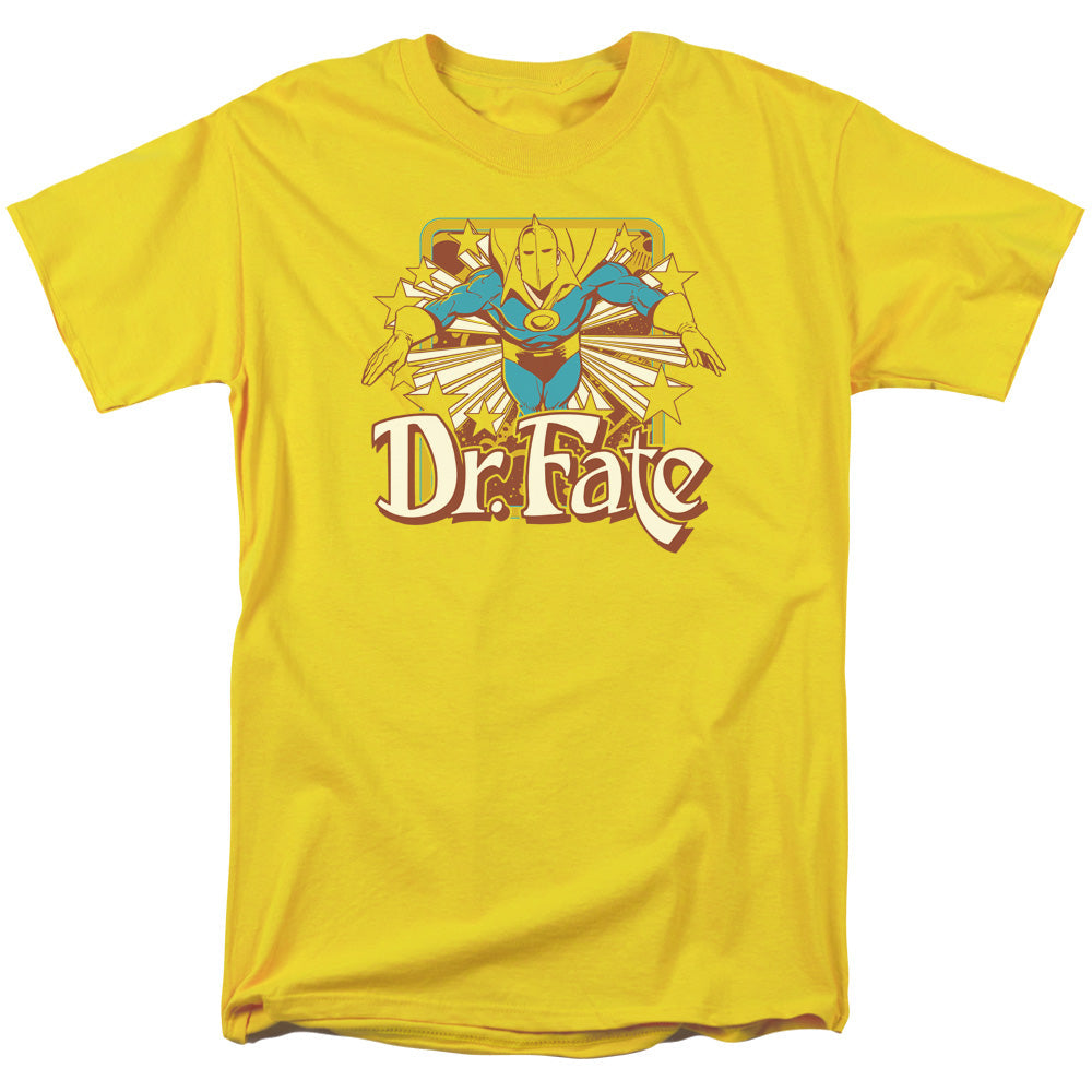 DC Comics Dr Fate Stars Mens T Shirt Yellow Officially Licensed