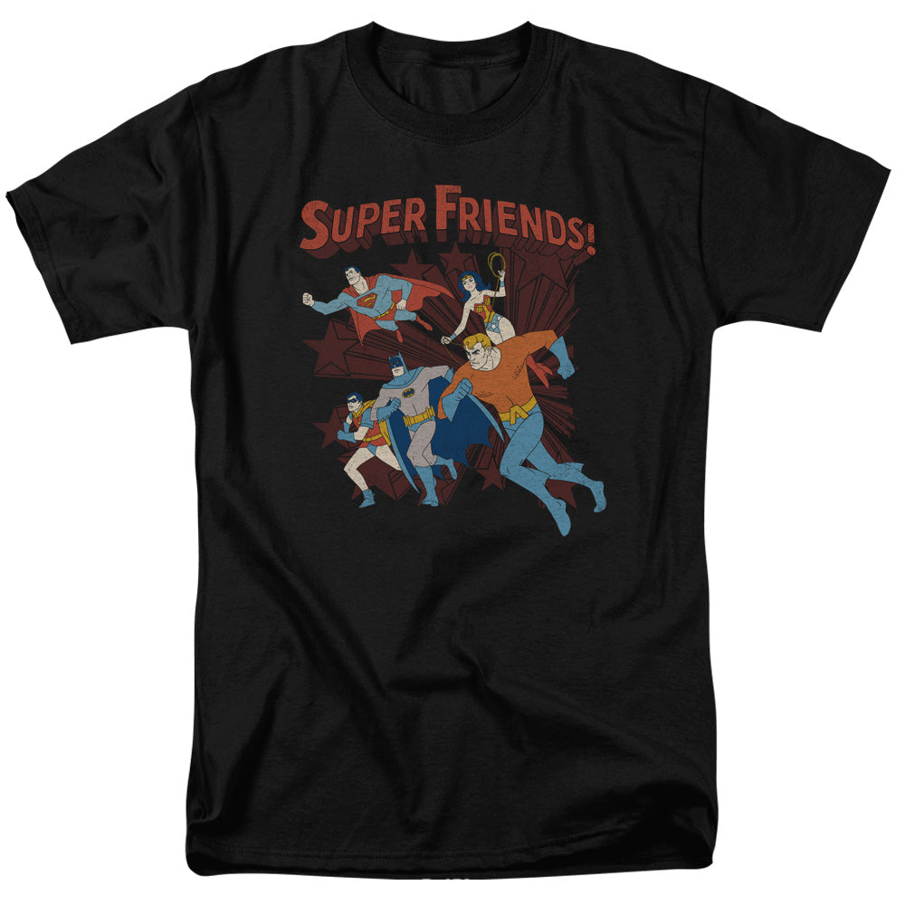 DC Comics Super Running Mens T Shirt Black Officially Licensed