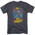 DC Comics No Way Mens T Shirt Charcoal Officially Licensed