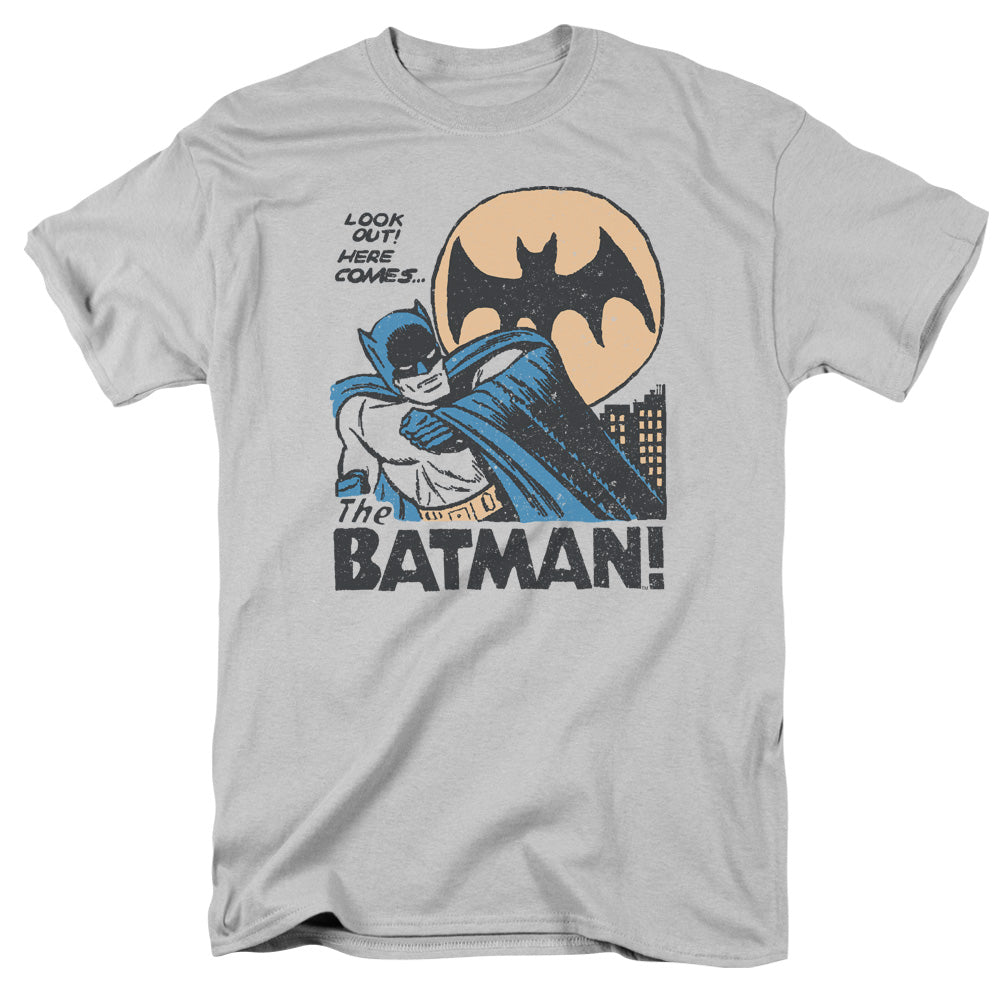 DC Comics Look Out Mens T Shirt Silver Officially Licensed