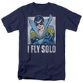 DC Comics Fly Solo Mens T Shirt Navy Blue Officially Licensed