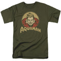 DC Comics Aqua Circle Mens T Shirt Military Green Officially Licensed
