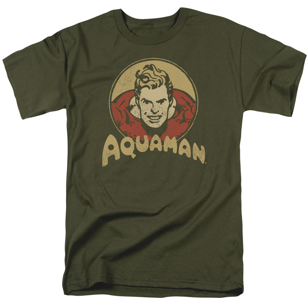 DC Comics Aqua Circle Mens T Shirt Military Green Officially Licensed