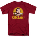 DC Comics Shazam Circle Mens T Shirt Cardinal Officially Licensed