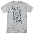 DC Comics Bat Card Mens T Shirt Athletic Heather Officially Licensed