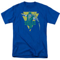 DC Comics Distressed Green Arrow Mens T Shirt Royal Blue Officially Licensed