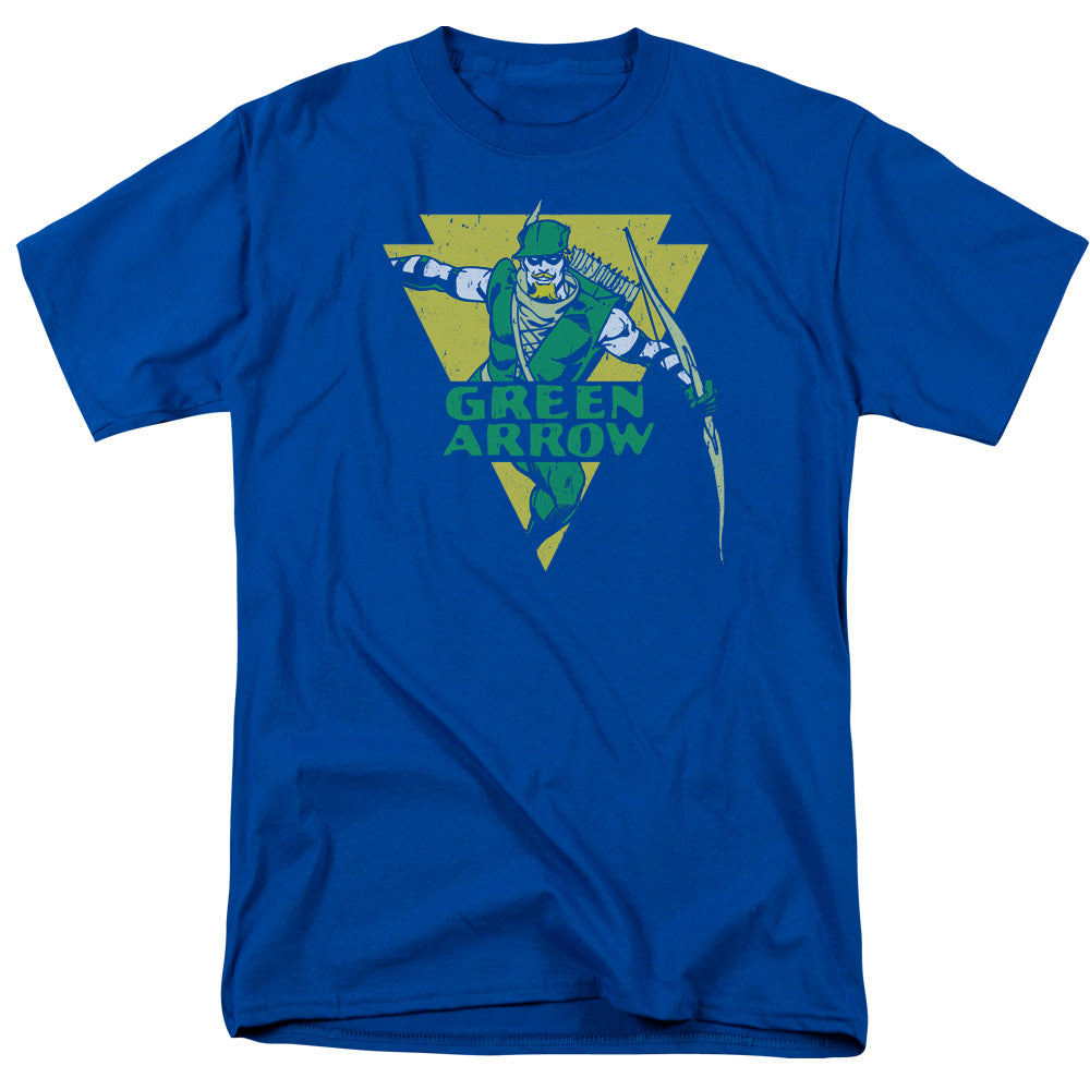 DC Comics Distressed Green Arrow Mens T Shirt Royal Blue Officially Licensed