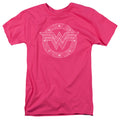 DC Comics Tattered Emblem Mens T Shirt Hot Pink Officially Licensed