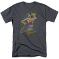 DC Comics Spinning Mens T Shirt Charcoal Officially Licensed