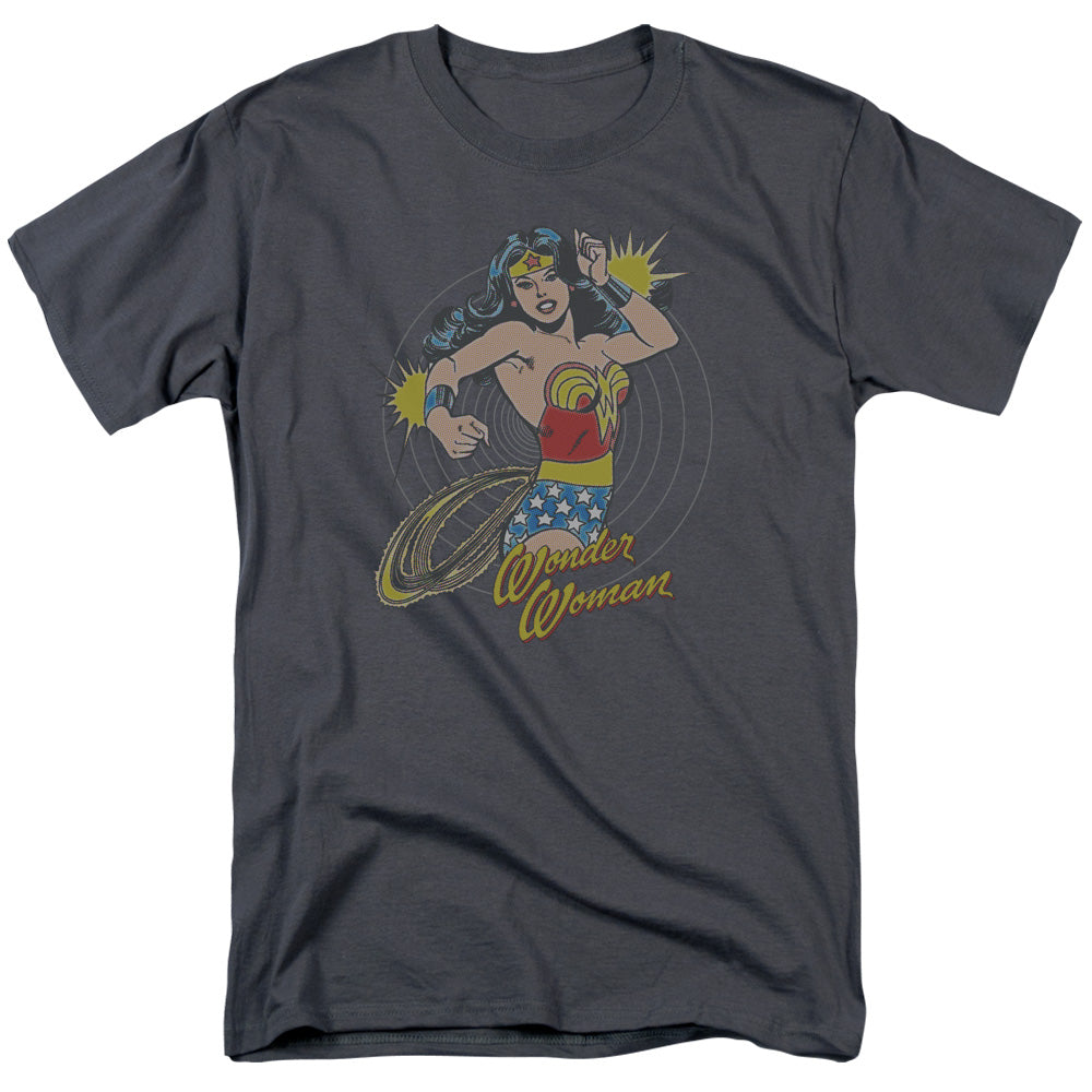 DC Comics Spinning Mens T Shirt Charcoal Officially Licensed
