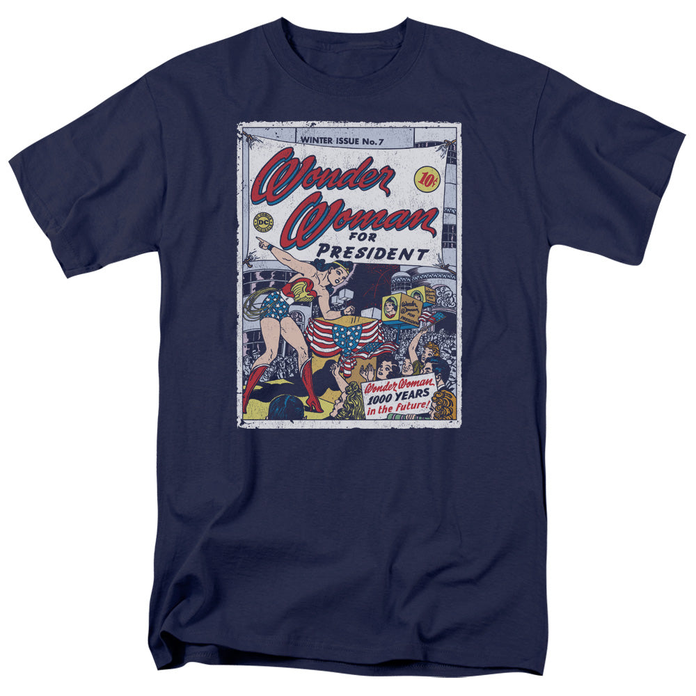 DC Comics Wonder Woman for President Mens T Shirt Navy Blue Officially Licensed