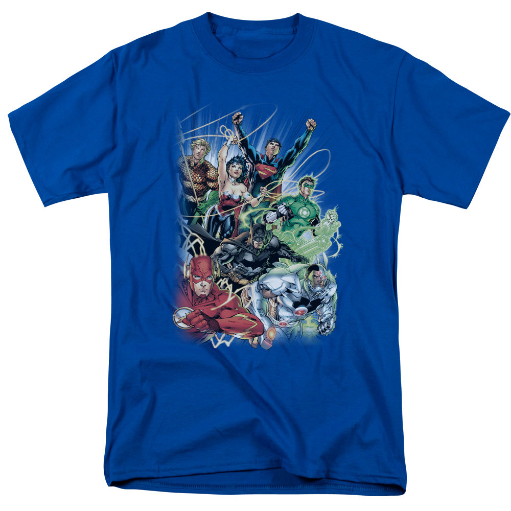 Justice League #1 Mens T Shirt Royal Blue Officially Licensed