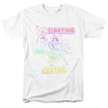 DC Comics Superhero Girls Fighting for Justice Mens T Shirt White Officially Licensed