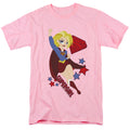 Dc Superhero Girls Supergirl Mens T Shirt Pink Officially Licensed