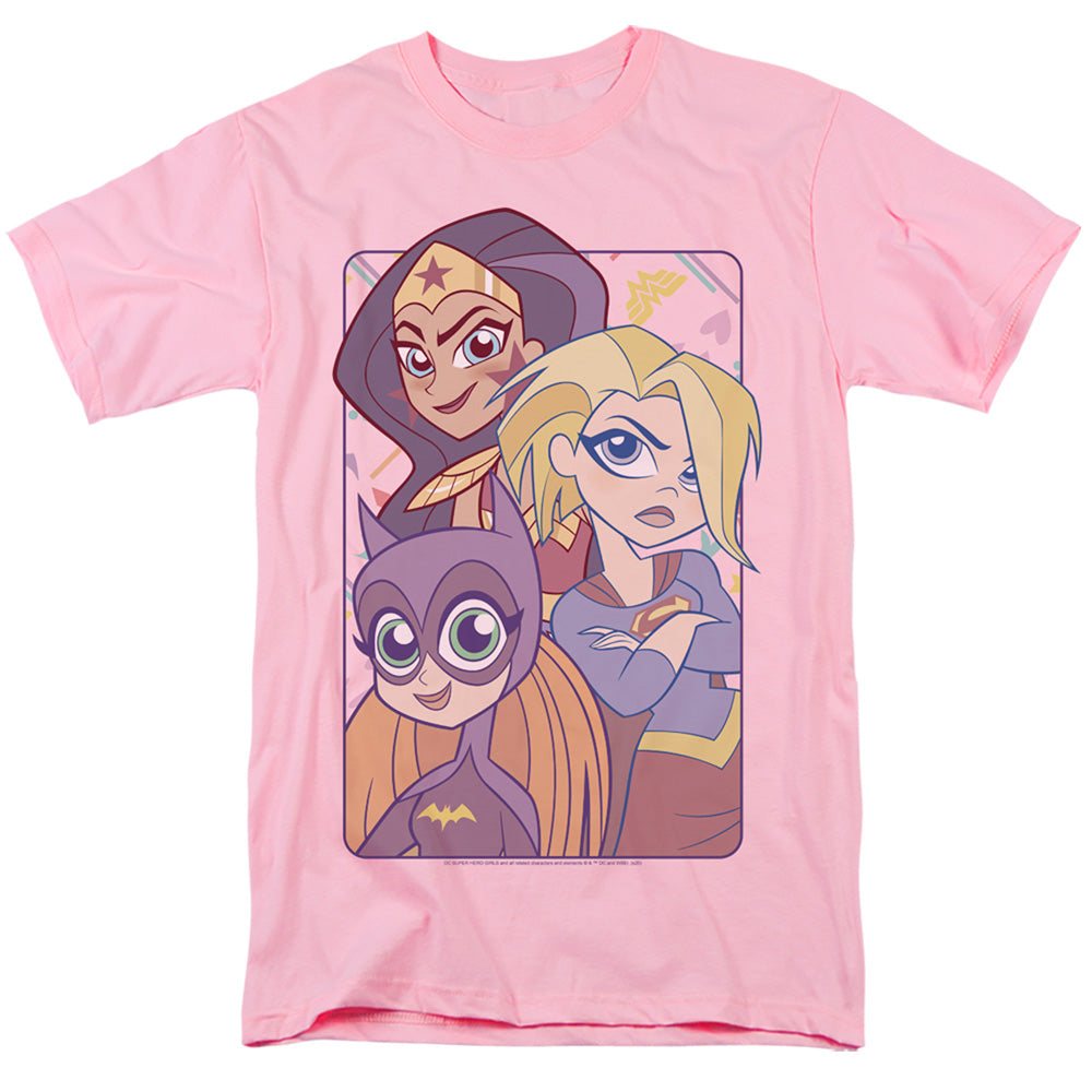 Dc Superhero Girls Dont Box Us In Mens T Shirt Pink Officially Licensed