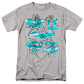 Dc Superhero Girls Line Art Group Mens T Shirt Athletic Heather Officially Licensed
