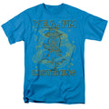 Dc Superhero Girls Listening Mens T Shirt Turquoise Officially Licensed