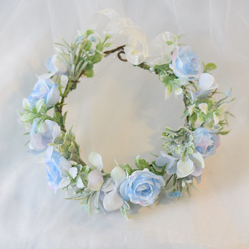 Mori Flower Bridal headdress garland modeling headdress photo wedding dress hair accessories Bridesmaid accessories holiday head