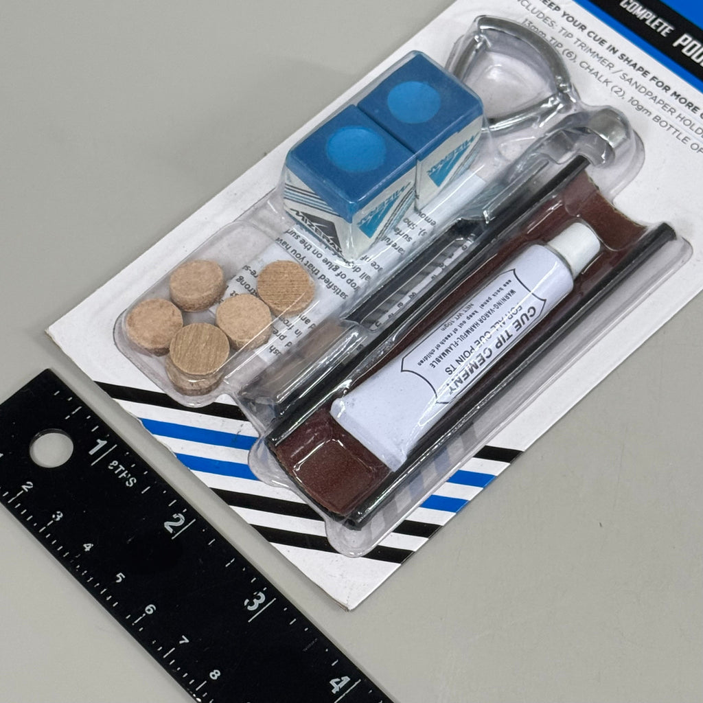MIZERAK (2 PACK) Complete Pool Cue Repair Kit 6 Piece 13mm Replacement Tips P1812