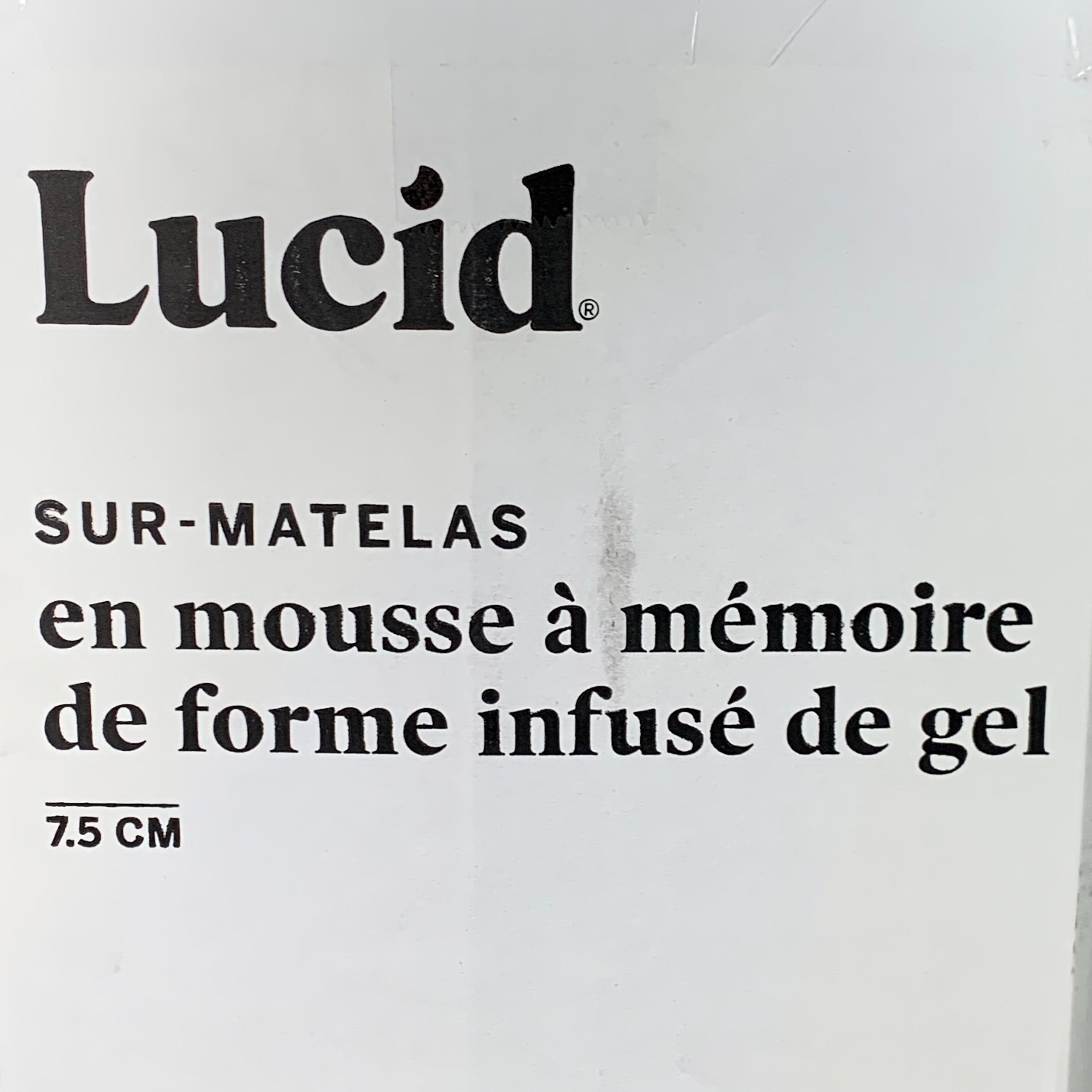 LUCID 3" Gel Memory Foam Mattress Topper Twin Blue LU30TT30GT New
