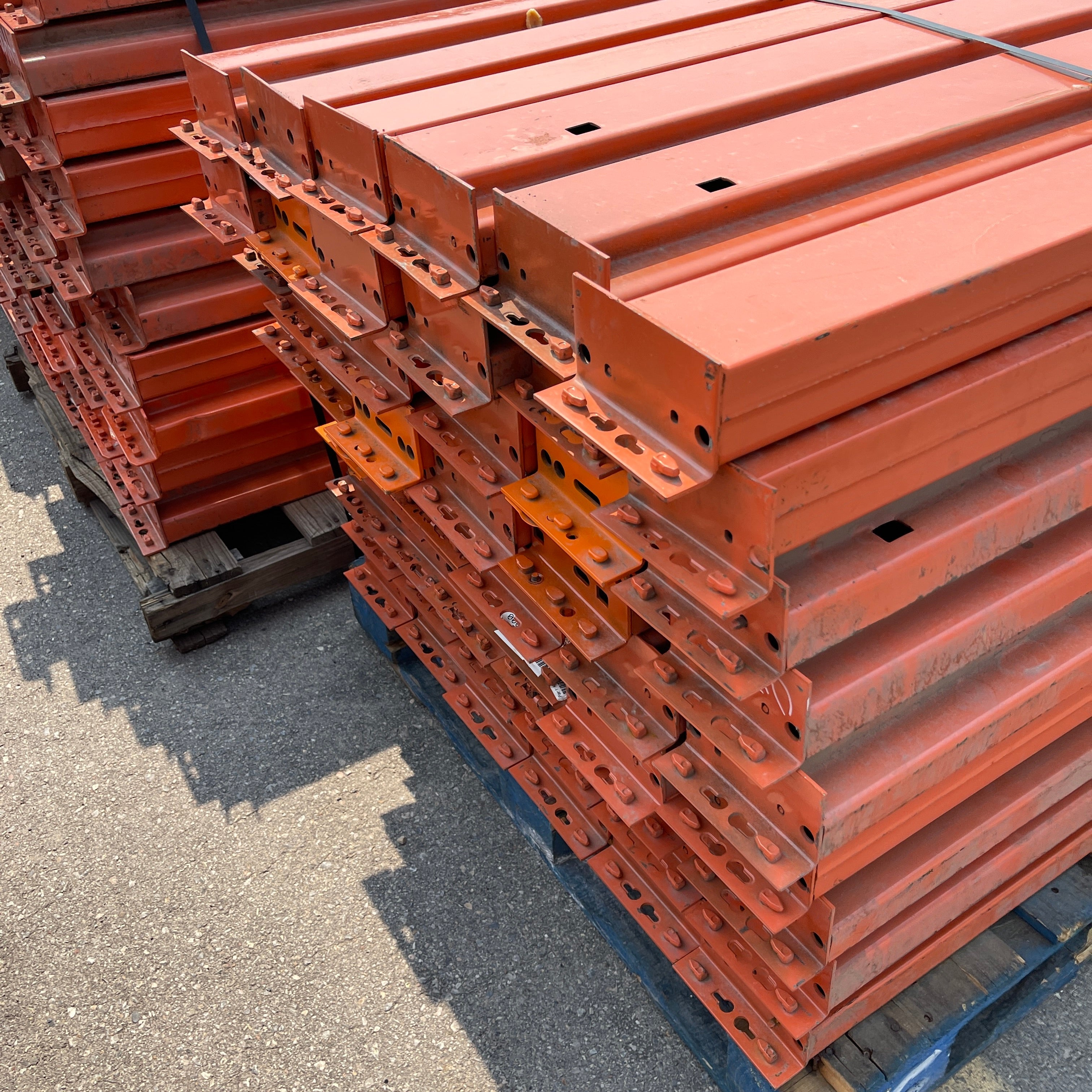 INTERACK Pallet Rack Cross Beam Teardrop Style (Round & Angular) 12 ft  x 6” Orange (Pre-Owned)
