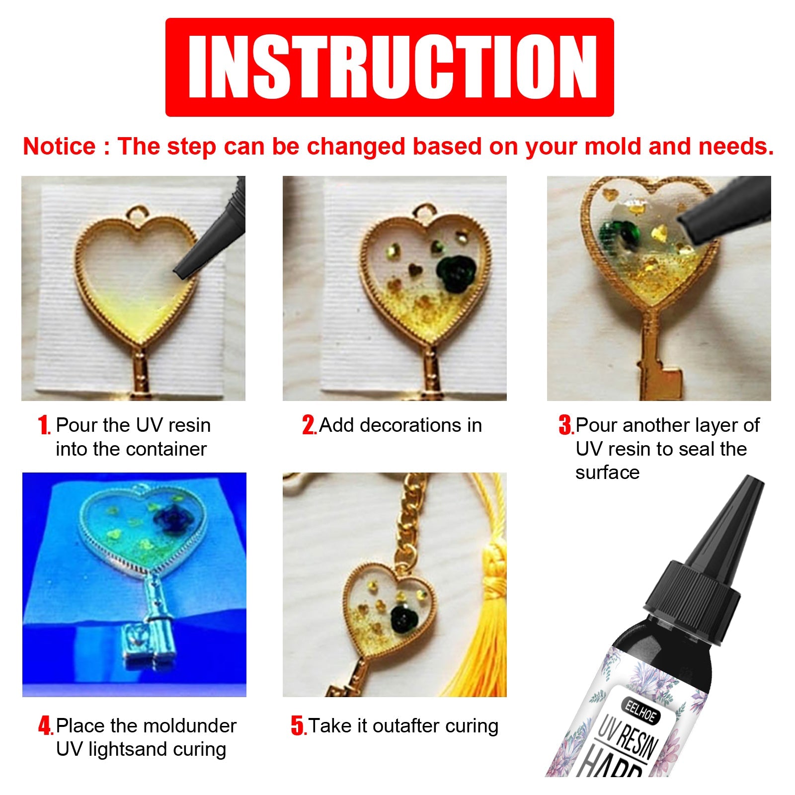 Uv Resin Glue Flower Acrylic Ceramic Adhesive Uv Manual Diy Curing Adhesive