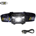 CREE 5W LED Body Motion Sensor Headlamp Mini Headlight Rechargeable Outdoor Camping Flashlight Head Torch Lamp With USB Charging