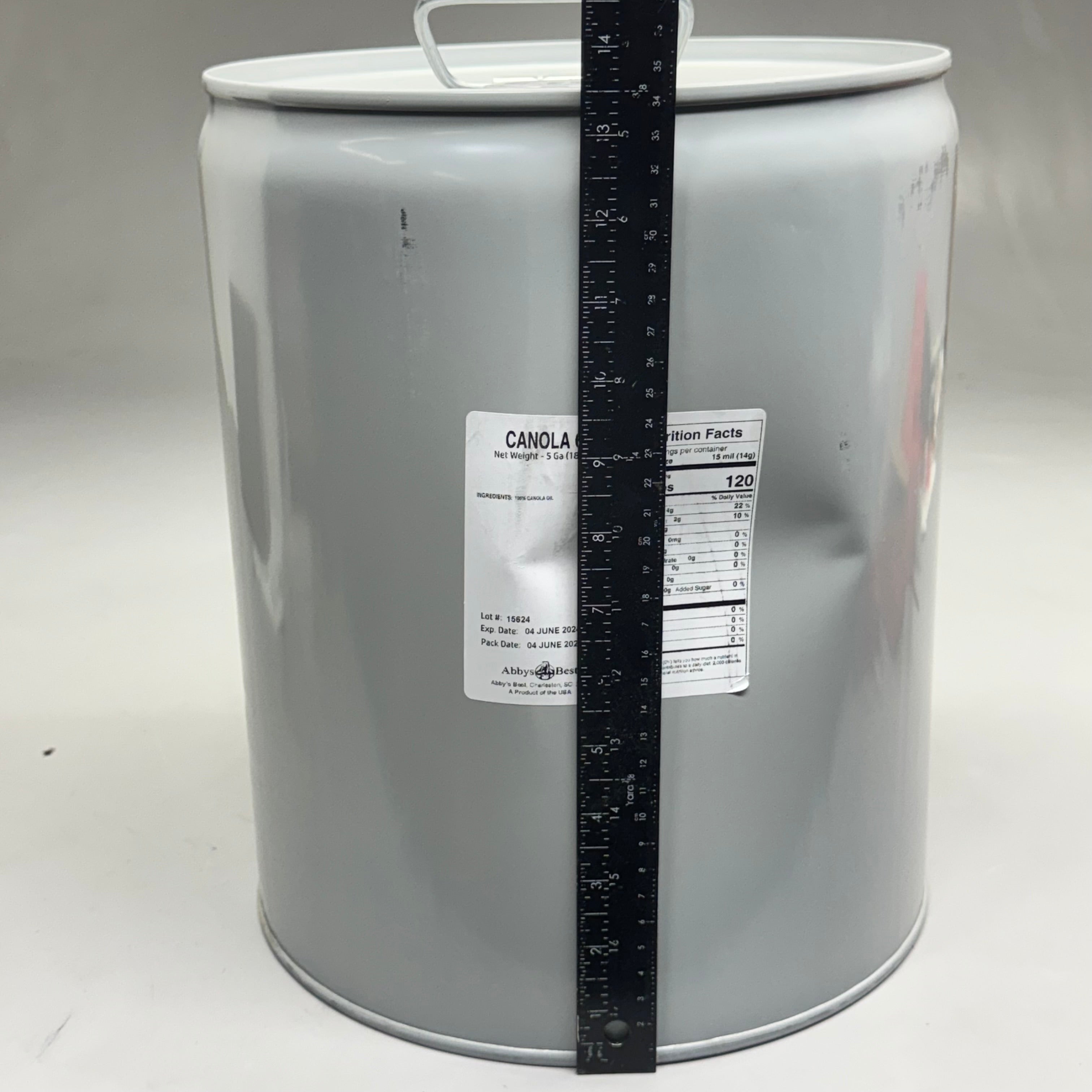 ABBY’S BEST (5 Gal) Canola Oil BB 06/27