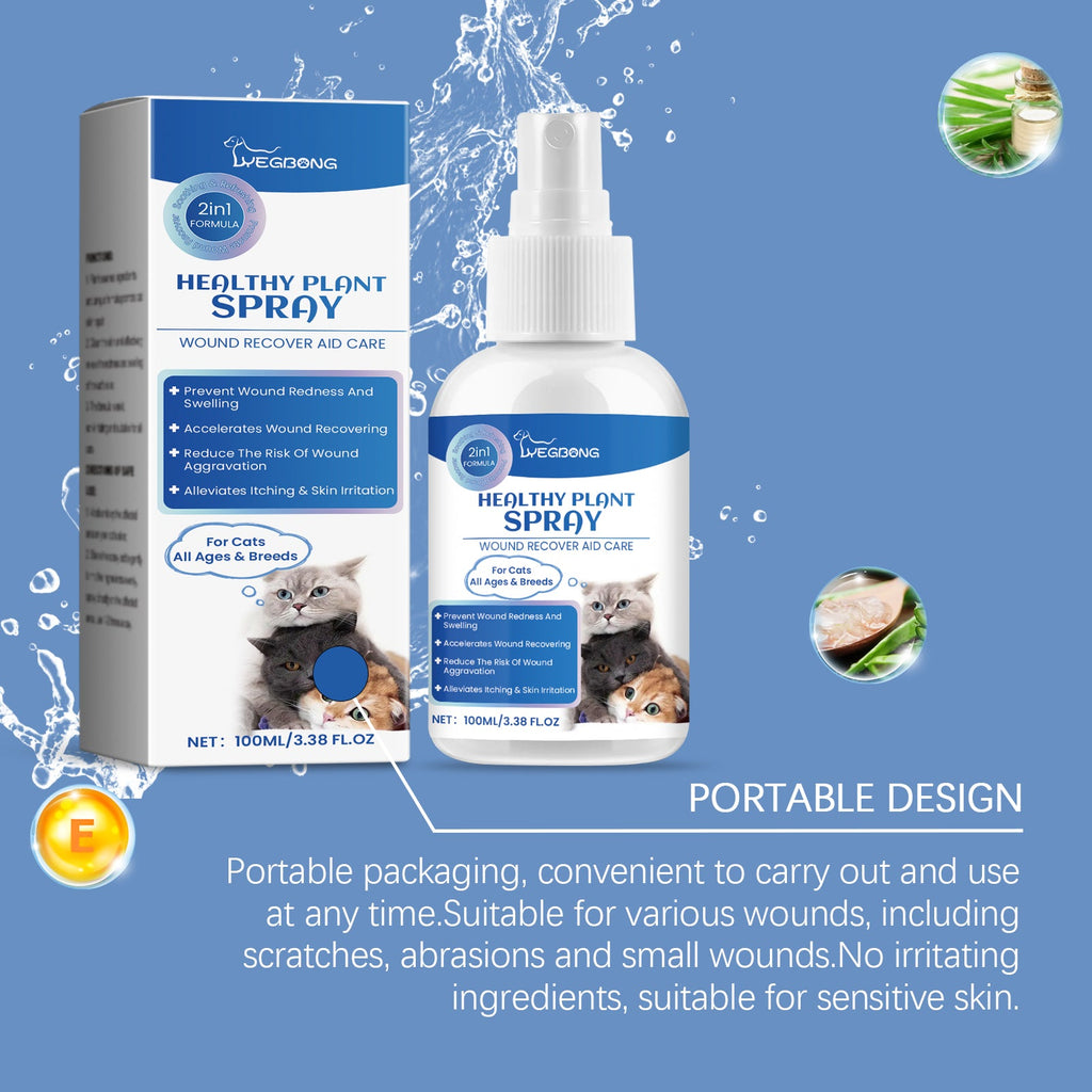 Cat Skin Care Spray, Gentle Cleaning Care Pet Skin Discomfort Body Care