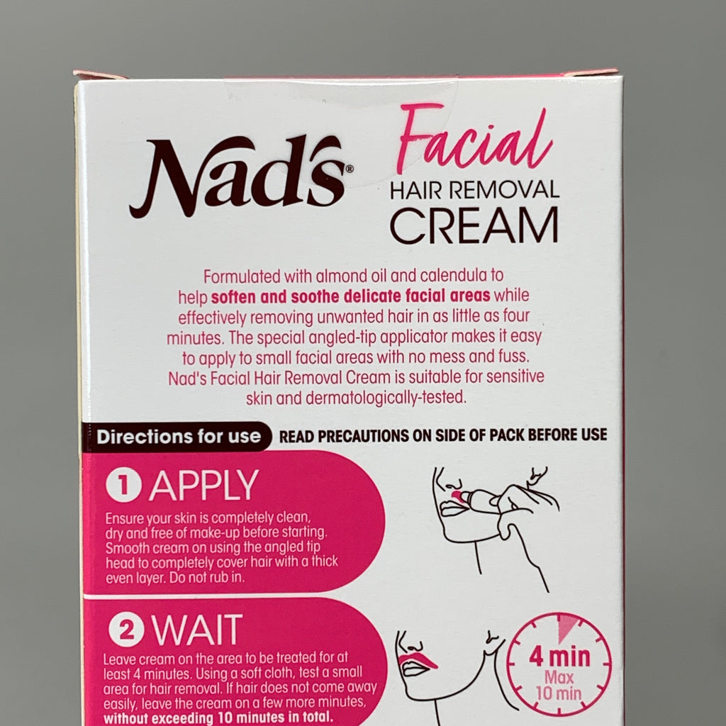 NADS 3 PK Facial Hair Removal Cream Soothing Calendula and Almond Oil 0.99oz 4446EN06