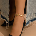 Fashionable liquid lava metal ankle bracelet, ankle chain, female personality, irregular geometric texture, ankle ring accessory