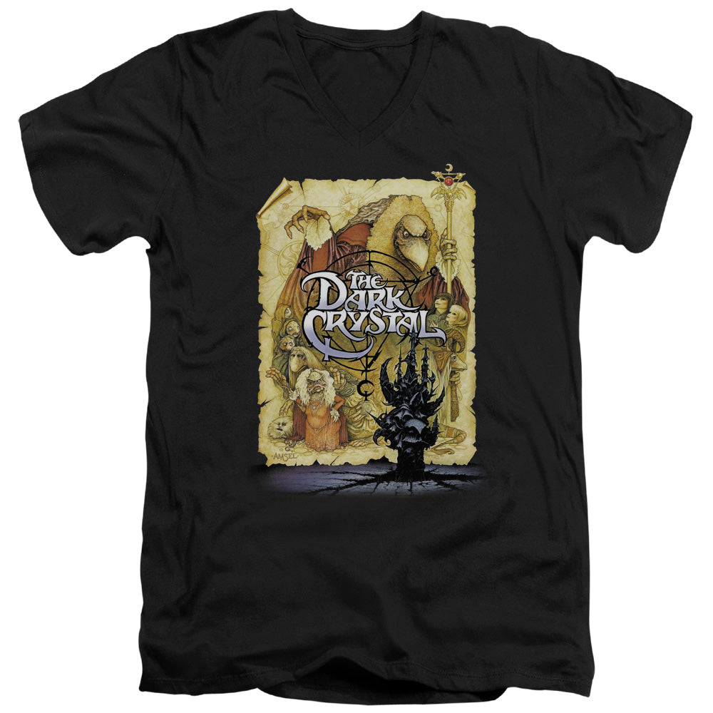 The Dark Crystal Poster Mens Slim Fit V-Neck T Shirt Black Officially Licensed