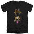 The Dark Crystal Crystal Quest Mens Slim Fit V-Neck T Shirt Black Officially Licensed