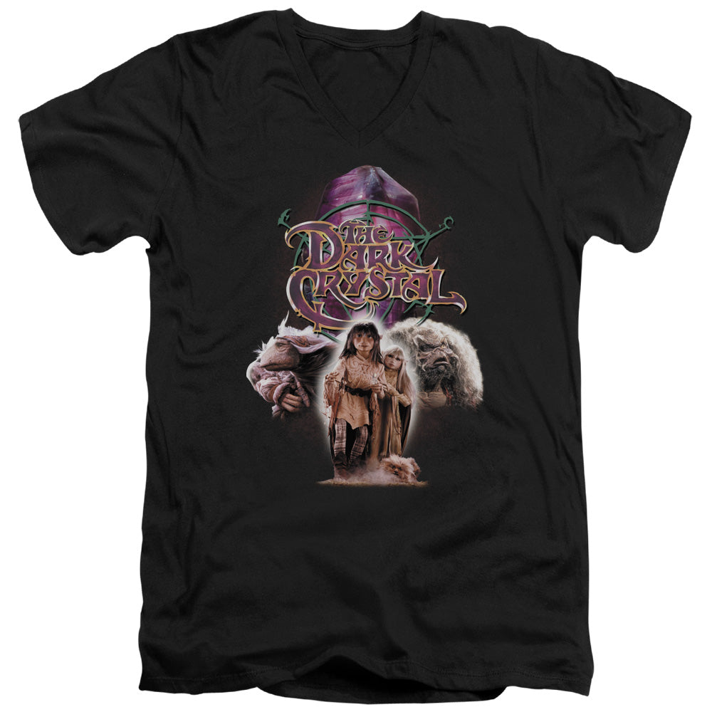 The Dark Crystal The Good Guys Mens Slim Fit V-Neck T Shirt Black Officially Licensed