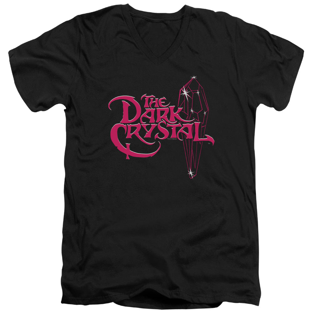 The Dark Crystal Bright Logo Mens Slim Fit V-Neck T Shirt Black Officially Licensed