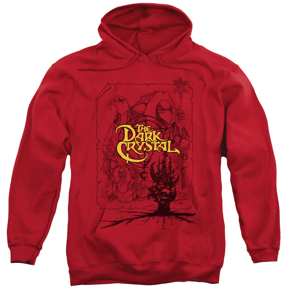The Dark Crystal Poster Lines Mens Hoodie Red Officially Licensed