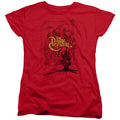 The Dark Crystal Poster Lines Womens T Shirt Red Officially Licensed