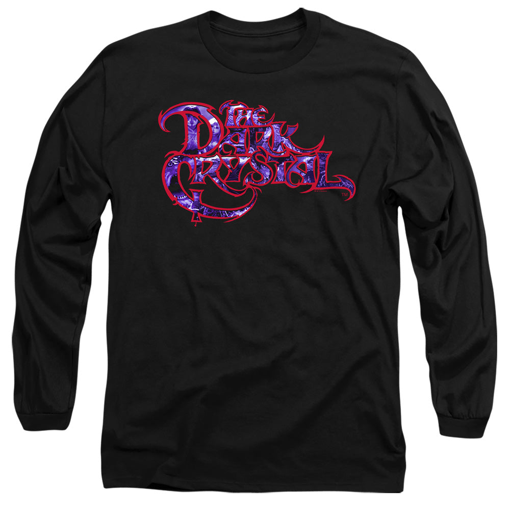 The Dark Crystal Collage Logo Mens Long Sleeve Shirt Black Officially Licensed