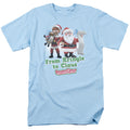 Santa Claus Is Comin To Town Kringle To Claus Mens T Shirt Light Blue Officially Licensed
