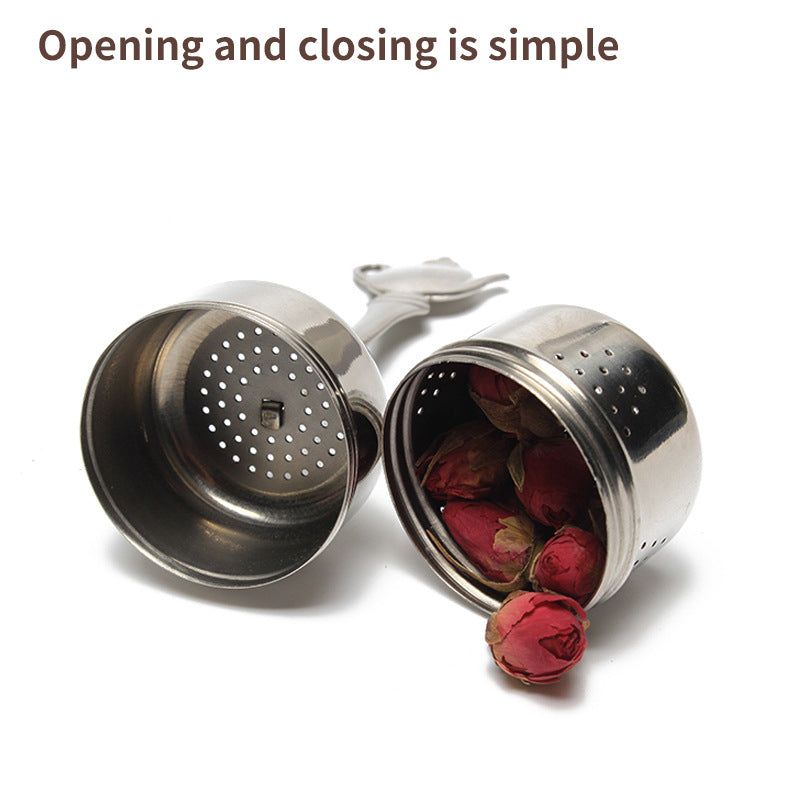 304 Tea Filter With Handle Stainless Steel Tea Leak Creative Tea Ball Tea Infuser