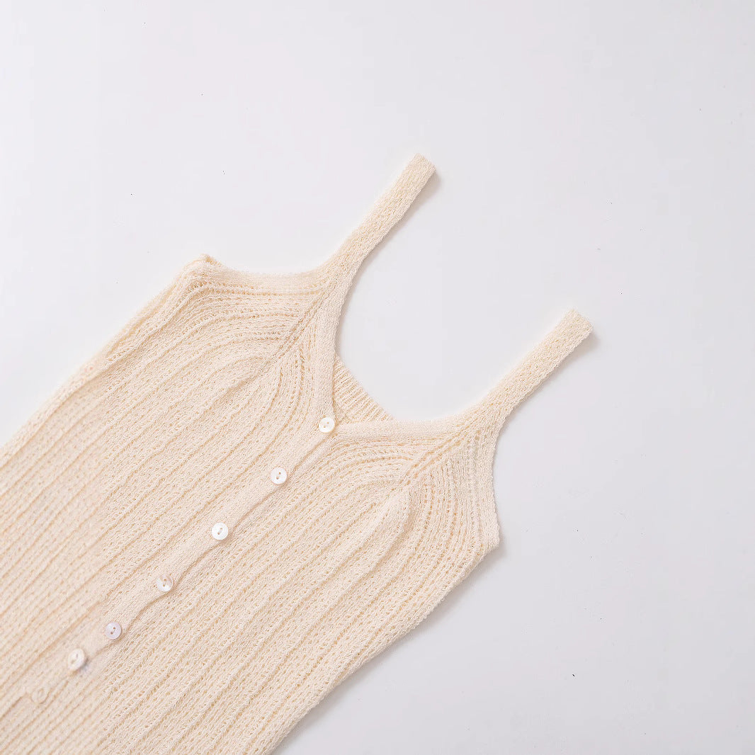 Spring New Style Round Neck Solid Color Loose Knit Sweater