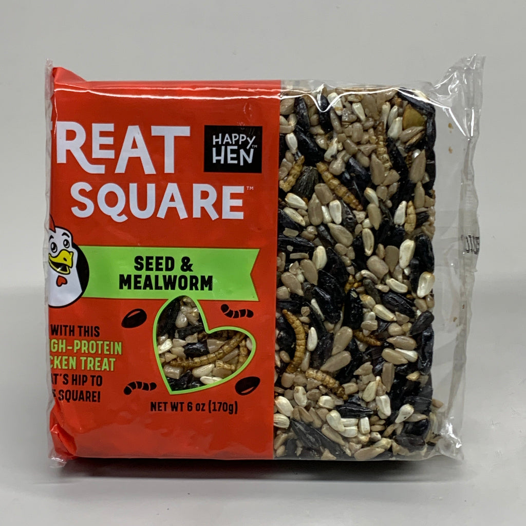 HAPPY HEN (3 PACK) Treat Square Mealworm & Seed 6 oz 855297003407