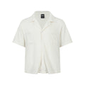 Texture sensation lapel short sleeved shirt for men simple solid color Cuban collar shirt