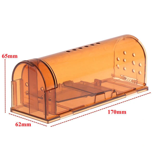 Smart Self-locking Mousetrap Safe Firm Transparent Household Mouse Catcher Control Cage Reusable Mice Rodent Catcher Rat Traps